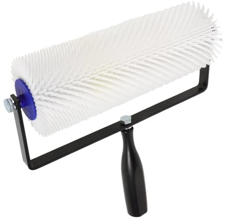 White Plastic Self Leveling Spiked Floor Roller for Epoxy Paint