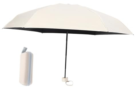 Gatuida Ombrello Antipioggia Portatile Compatto Pieghevole Protezione Uv, Ombrello Da Viaggio Leggero Per Sole e Pioggia, Salvaspazio Per Donna e Uomo, Per Spiaggia e Attività All’aperto