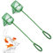 2 Pcs Aquarium Fishing Net, Small Fishing Net Fine, Fine Mesh Quick Catch Fish Nets, Mesh Fish Tank Net with Long Wire Handle Square Fishs Landing Net for Catching Small Fishes or Debris (Green)