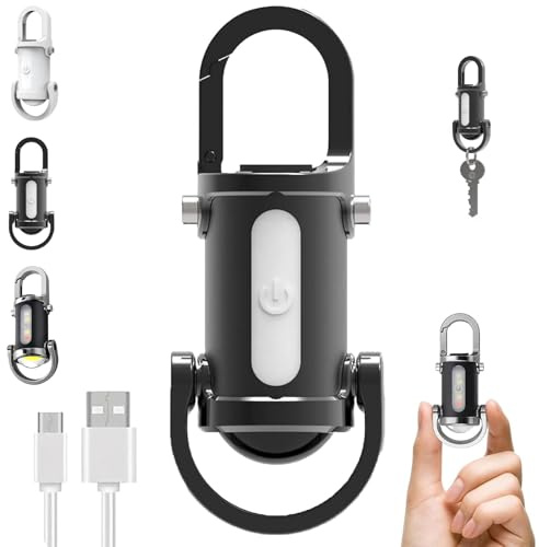 1200LM Super Bright Mini Keychain Flashlight Waterproof, 2 in 1 Flashlight and Power Bank, with Power Bank & 3 Modes for Outdoor, Camping (Black)