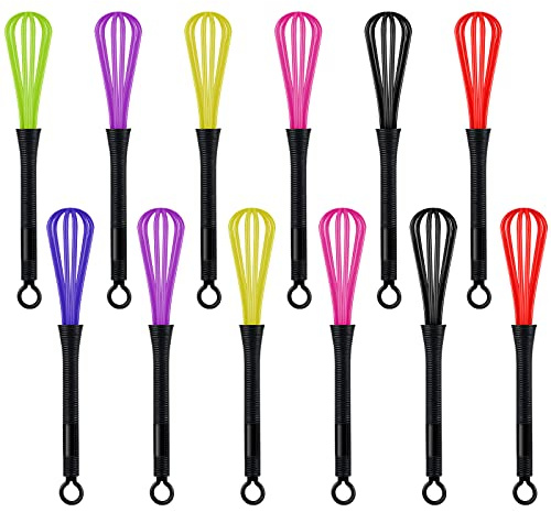 12 mini fruste per tinture per capelli da salone/barbiere, miscelatore durevole per miscelare la crema colorante, sbattere e mescolare, anche per uso in cucina, perfetto per una preparazione precisa