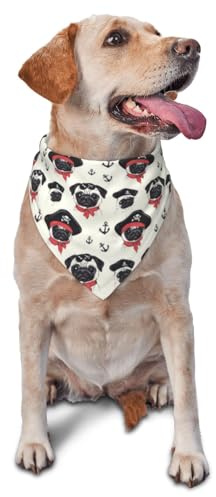 Hundehalstuch mit niedlichem französischem Bulldoggen-Motiv, für kleine, mittelgroße und große Hunde, verstellbares Dreieckstuch für Katzen und Hunde
