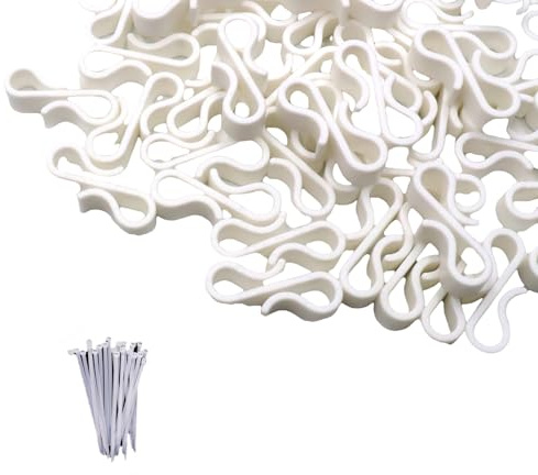 Lot de 120 crochets de gouttière pour éclairage extérieur et câbles de jardin, électricien, crochet de camping