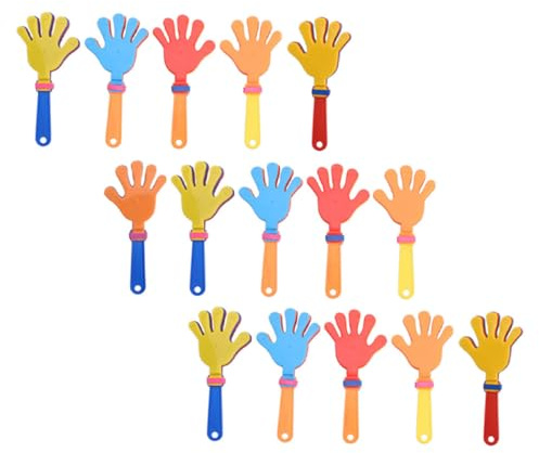SUPVOX 15piezas Juguetes para Aplaudir Badajo de Plástico Accesorios para Animar Equipos Divertidos Herramientas para Animar Perfectos para Fiesta y Actividades Color Aleatorio