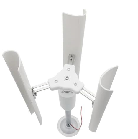 Eieenotee Vertical Three-Blade Wind Generator Model Three-Phase Permanent Magnet Brushless Generator Low-Speed Windmill Tools DIY