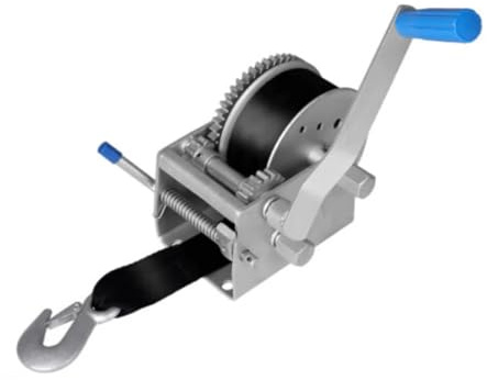 Manual Hand Winch with 3-Speed Auto Strap - Heavy Duty and Easy to Use for Cars, Trucks, and Boats