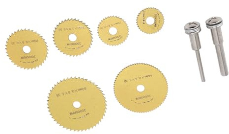Baxnore 8-teiliges Schnellarbeitsstahl-Trennscheiben-Set, Mini, ultradünn, einschneidendes HSS-Sägeblatt für Holz, Metall, Stahl, Gold