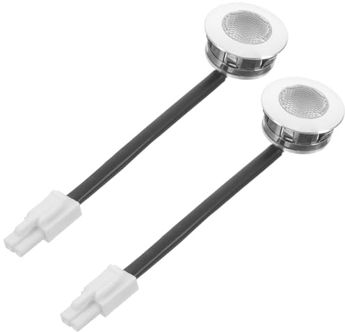 Alipis Luces LED de Cocina Debajo del Gabinete 2 Piezas para Campana | Bombillas Campana Extractora, Sellado Metálico con Vidrio, Brillo Alto y Cobertura Total