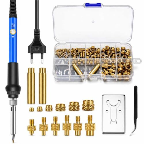 Gewindeeinsatz Lötspitzen Set, 6tlg, Gewindeeinsatz 3d druck | Einschmelzgewinde, 141 Stück Einpressmuttern M2/M3/M4/M5/M6/M8