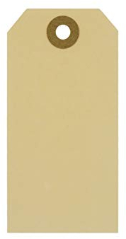 1.000 Manila-Etiketten Kartonetiketten einzeln ohne Faden beige-braun | PB-Onlinehandel (100x50mm)