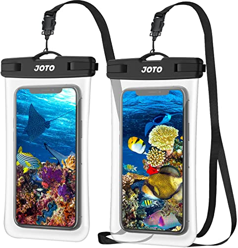 JOTO 2 Pochettes Étanches Smartphone Certifiée IPX8 iPhone 16/15/14/13/12/11 Plus Pro Max, Xiaomi Redmi Note 13/13 Pro 12 A3, Galaxy A15 A35 A25 A54 A55, Housse Étanche Jusqu'à 7 Pouces