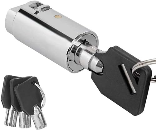Agatige Cilindro tubolare serratura a camma, cilindro di blocco automatico zinco colore cromo chiave a apertura singola distributore automatico per cassetti, armadietti, cassette della posta e cassett