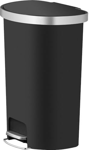 EKO Hana Pedal Bin Semi-Circular Volume 55 L W x H x D 365 x 670 x 480 mm Black