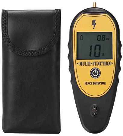YIWENG 200-15000 V Ranch Zaun Digitalanzeige Voltege Strom Stromrichtungstester Farm Elektronischer Zaun Fehlerfinder Stromrichtungsmessung LCD-Hintergrundbeleuchtungsanzeige mit Aufbewahrungstasche.