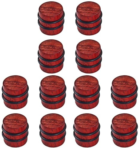 ibasenice 12pcs Redwood Knobs for Bass Guitar Electric Bass Effect Pedal Replacement Knobs
