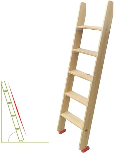KAZUP Etagenbettleiter, langlebige Etagenbettleiter/Ersatzleiter, Holzleiter für Hochbett/Schlafsaal im Innenbereich, mit hängenden rutschfesten Füßen, einfach zu montieren (Größe: 150 cm (59 Zoll