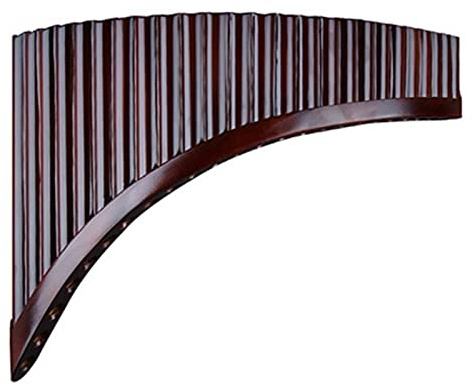 Gehobene Handgefertigte Panflöte Aus Natürlichem Bambus, Panflöte, 25 Pfeifen, Braunes Tretlagerinstrument, G-Taste, Wind-Panflöte Anfänger Panflöte (Color : Right-hand)
