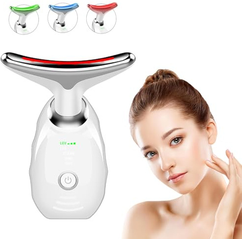 Electric Face Massager, Anti-Wrinkle Face Device with 3 Massage Modes, Facial and Neck Massager with Vibration for Skin Tightening and Smoothness