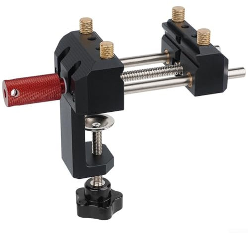 Woodworking Vise, Precision Tables Vice Bench Clamps Grinder Aluminum Alloy Workbench Adjustable for Woodworking Engineering and Welding(Black)