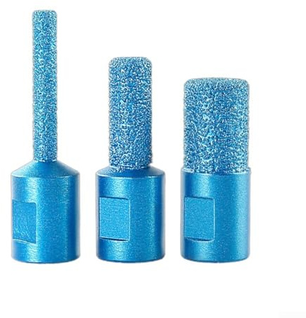 3PCS cnc router bits,milling cutter M10 Thread Diamond Finger Bit Milling Cutter Vacuum Brazed Straight Router Bit for Ceramic Tile Marble Granite Porcelain Angle Grinder