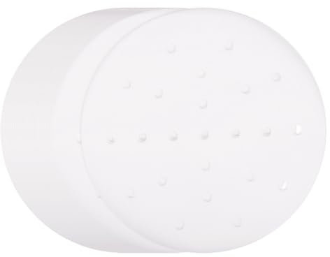 sourcing map 100pcs Air Fryer Liners 7.5 Inch Round Bamboo Steamer Liners with Holes Non-Stick Perforated Parchment Paper Sheets Disposable Steamer Paper for Air Fryers Steaming Basket, White