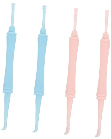 Ipetboom 4 Stücke Satz Tragbare Ohr Pick Werkzeuge Ergonomische Spirale Ohrreiniger Sicher und Effektiv für Ohrenreinigung für Persönlichen Gebrauch