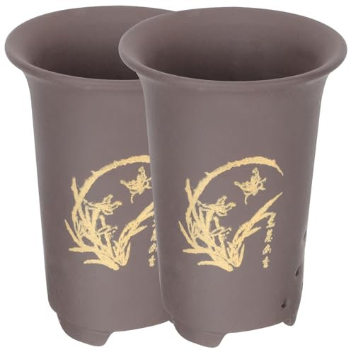 ANDRESLAD 2 Pezzi Di Orchidee Pentola Perlite Per Piante Da Orchidee Pentole Pianta Pentole Per A Vivaio Chiaro Per Di Fiori Per e Da A Vaso Di