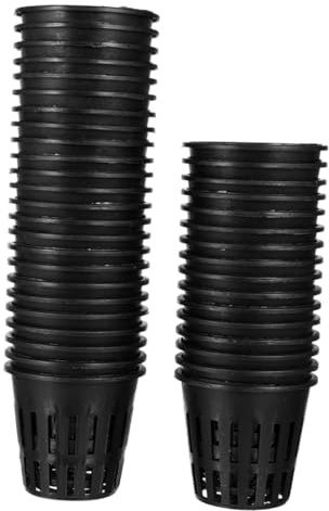 PAMINGONO 100piezas Cestas De Hidropónicas para Macetas De Plástico Negro para Plantación Jardín Sin Suelo y Cultivo De Plantas Acuáticas