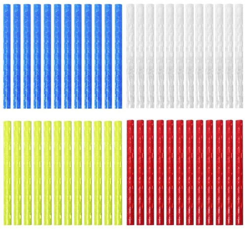 Gallipower 48 Pcs Bicycle Spoke Reflectors,Reflective Spoke Covers,Colorful Bicycle Spoke Skins,Wheel Reflector Tube,Reflective Spoke Skins Wheel Decoration Reflectors for Night Riding