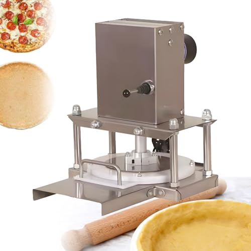 Electric Pizza Dough Press Machine, Stainless Steel Dough Roller for Homemade and Commercial Pizza, Pie, Tortillas