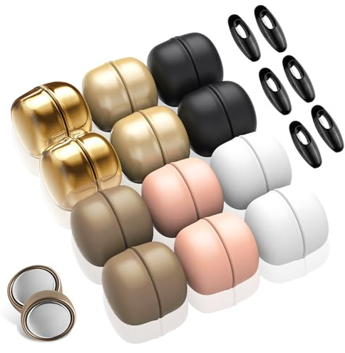 GZcaiyun 12 paia di magneti hijab magnetici, 6 spille di sicurezza, per hijab, sciarpe, cardigan, vestiti, con magneti forti e design intelligente