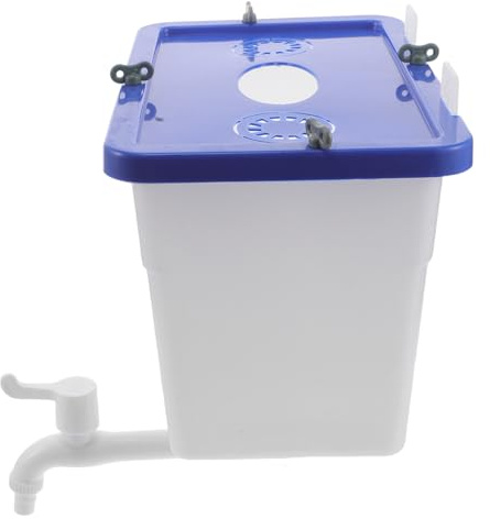 Anneome Serbatoio D'acqua da Parete in Plastica da 8 Litri con Rubinetto, Contenitore per Bagno Montato a Muro per Lavaggio Chioma, Serbatoio Bagno Retrò per Saloni e Docce