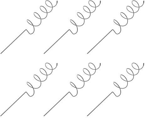 HOMSFOU 6 Piezas Soporte para Plantas en Espiral de Hierro, Estacas para Tallos Medianos, Accesorio para Jardín Interior y Exterior, Soporte para Plantas Trepadoras y Flores, Estacas de