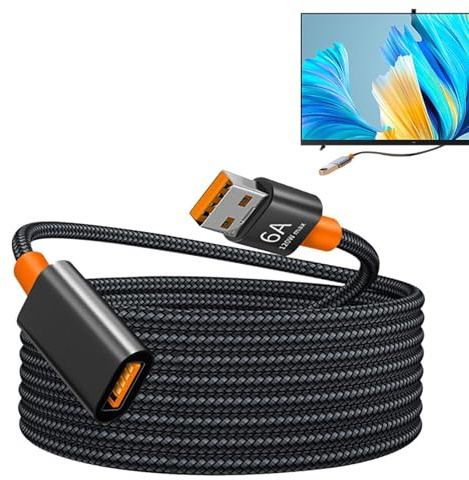 Generico Cavo Di Prolunga USB - Cavo USB Di Prolunga Ad Alta Velocità 3.0 | Prolungaa Cavoo USBs | Cavoo USBs Intrecciato In Lega Di Alluminio | Per Tastiere USBss, Unità, Mouse, Dischi Rigidi