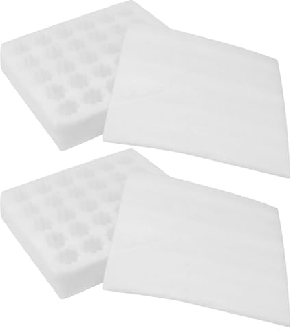 UKCOCO Contenitori per Uova in Lana Perla 2 Pezzi con Coperchio Design a Griglia Bianco per Conservazione Sicura a Casa e Supermercato