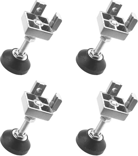 Vaeltor 4Sets 4040 M8/10/12 Series profilo in alluminio piedini regolabili per gambe di livellamento slot T (4040-M10)