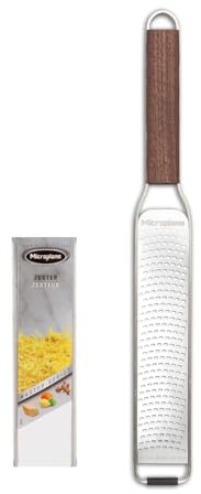 Microplane Master Series Wood Handle Stainless Steel Zester Grater