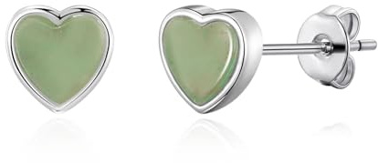 Pendientes Bolitas Corazón Aventurina Verde