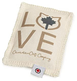 CanadianCat Company | Katzenkissen Love | beige-braun | 5g Baldrian - Katzenspielzeug Schmusekissen