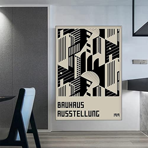 Hnyjyfa Bauhaus Poster Abstrakte Linien Geometrie Wand Bilder Modernes 1923 Ausstellungs Boho Vintage Design Kunstdrucke Galerie minimalistisches Artwork Dekor 0223347
