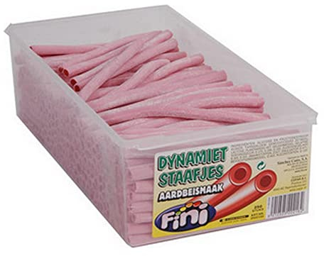 Fini | Bâtons de dynamite | Fraise | 250 pièces