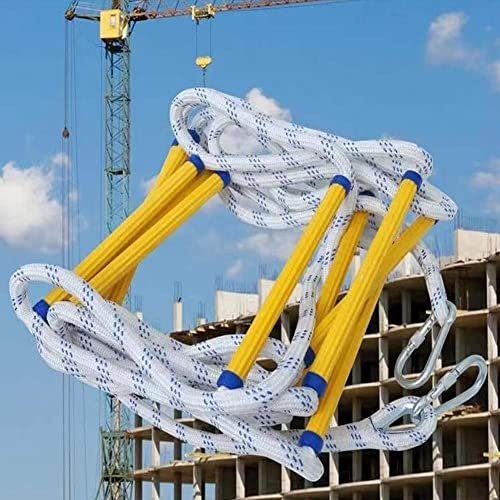 Rettungsleiter für Abfluss, 5 Meter, Notfallleiter, rutschfest, Rettungsseil, Tragkraft bis 450 kg, Leiter aus Nylon, Haus, Klettern, Rettungstreppen
