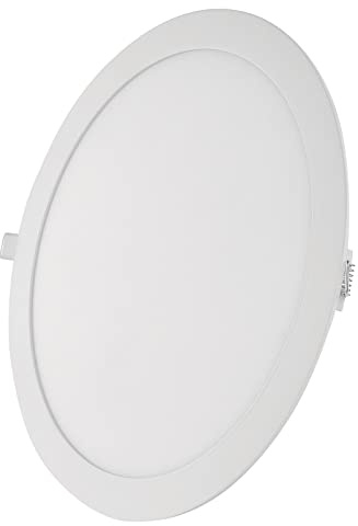 EMOS LED Panel 25 W, runde 2000 lm Einbauleuchte, Deckenleuchte in Weiß mit Durchmesser 30 cm, extra flach, Einbautiefe 2,1 cm, Lichtfarbe warmweiß 3000 K, inkl. LED-Treiber