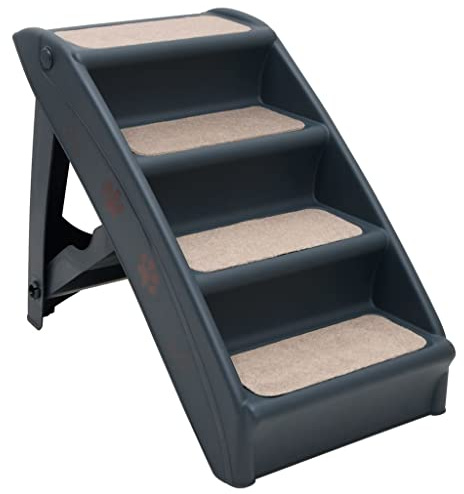 vidaXL Hundetreppe 4 Stufen Klappbar Haustiertreppe Katzentreppe Hunderampe