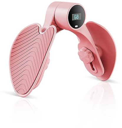 Oberschenkeltrainer Beckenbodentrainer für Frau und Männer, Beckenboden Trainer Damen, Beintrainer Po Beinpresse Oberschenkel Beckenboden Beckenbodentraining Beine Trainingsgerät für Zuhause, Rosa