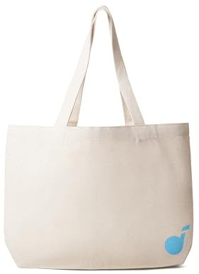 Soundcore Bolso de lona, asa larga con bolsillo exterior, algodón natural, ideal para viajes, compras y trabajo