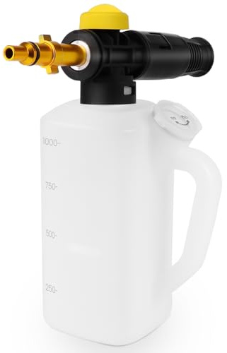 Fai Top Foam Gun 1L Foam Gun Bottle with Adjustable Nozzle and Shampoo Nozzle Foam Lance Compatible with Nilfisk Pressure Washer Machine (Nilfisk)