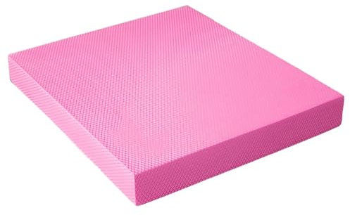 Perfeclan Übungs-Balance-Pad, Balance-Kissen, Yoga-Pad, rutschfest, wasserdicht, weiche Schaumstoffmatte, Knieschoner für Indoor-Meditation, Pilates, Reisen, ROSA