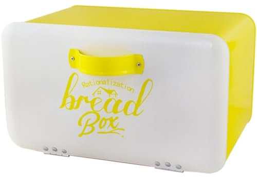 Bac À Pain Rectangle Minimaliste Classique Huche À Pain, Fer À La Main À La Maison Boîte De Stockage De Nourriture, Décorations De Comptoir, Cadeau De Pendaison De Crémaillère (Color : Jaune, S : 35