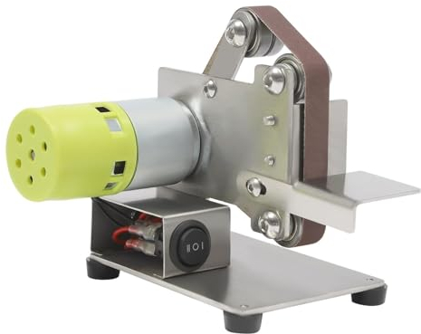 mola affilacoltelli Mini levigatrice a nastro-Smerigliatrice elettrica da banco, 7 velocità regolabili Smerigliatrice lucidatrice Coltello Apex Kit affilatrice for fai da te lavorazione del legno, met